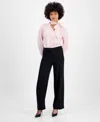 Bar Iii Women's High Rise Wide-leg Crepe Pants, Exclusively At Macy's In Black