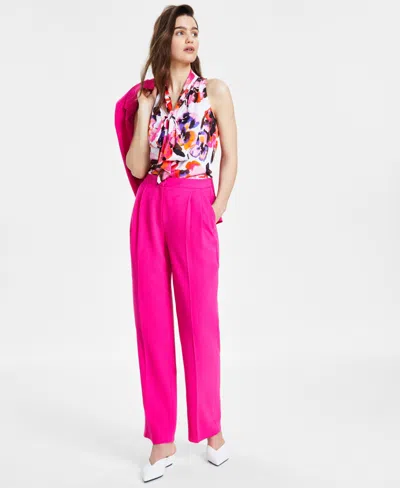 Bar Iii Women's High-rise Wide-leg Pants, Created For Macy's In Sunset Rose