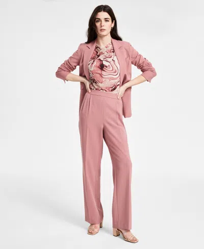 Bar Iii Women's High-rise Wide-leg Pants, Exclusively At Macy's In Tuscan Clay