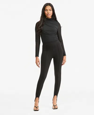 Bar Iii Women's High-waisted Stirrup Rhinestone Leggings, Macy's Exclusive In Yellow