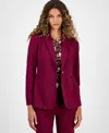 Bar Iii Women's Notch-collar Single Button Blazer, Created For Macy's In Burgundy