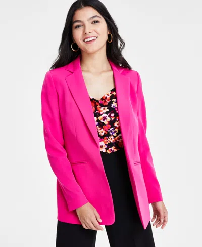 Bar Iii Women's Notched-collar Open-front Blazer, Created For Macy's In Sunset Rose