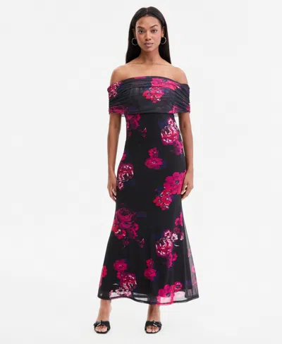 Bar Iii Women's Off-the-shoulder Maxi Dress, Macy's Exclusive In Multi