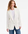Bar Iii Women's Oversized Crepe Blazer, Macy's Exclusive In White