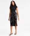 Bar Iii Women's Pailette Midi Skirt, Macy's Exclusive In Black