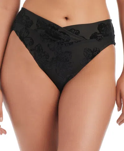 Bar Iii Women's Place In The Sun V-waist High-leg Swim Hipster Bottoms, Macy's Exclusive In Black