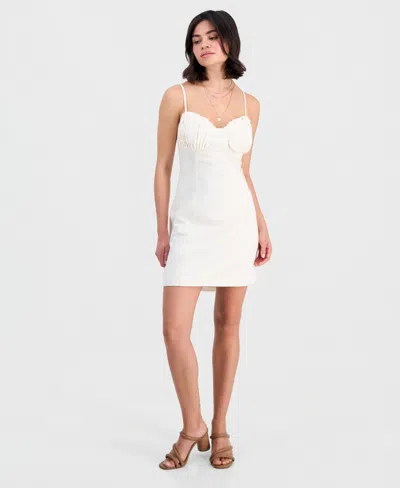 Bar Iii Women's Pleated-cup Mini Dress, Macy's Exclusive In White