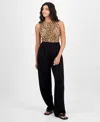 Bar Iii Women's Ponte-knit Pleated Pants, Macy's Exclusive In Black