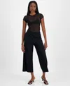 Bar Iii Women's Pull-on Cropped Pants, Exclusively At Macy's In Black