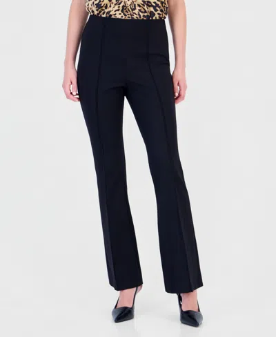 Bar Iii Women's Pull-on Flare Mid-rise Pants, Macy's Exclusive In Black