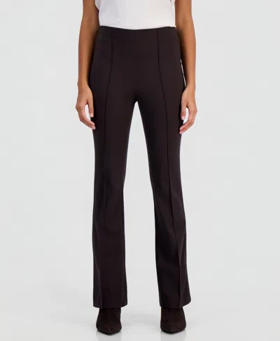 Bar Iii Women's Pull-on Flare Mid-rise Pants, Macy's Exclusive In Brown