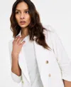 Bar Iii Women's Faux Double-breasted Scrunch-sleeve Blazer, Exclusively At Macy's