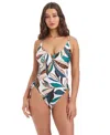 Bar Iii Women's Safari Chic Over-the-shoulder Mio One-piece Swimsuit, Macy's Exclusive In Multi