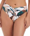 Bar Iii Womens Safari Chic V Wire Over The Shoulder Bralette Bottoms In Multi