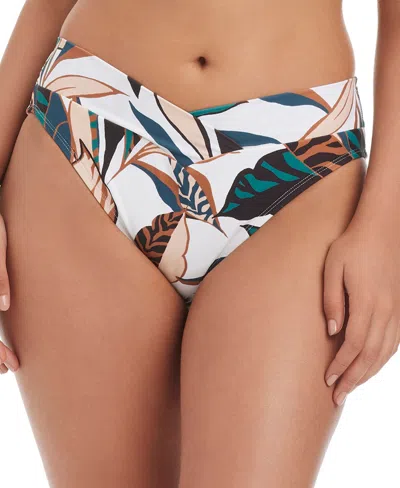 BAR III WOMEN'S SAFARI CHIC V-WAIST HIGH-LEG SWIM HIPSTER BOTTOMS, MACY'S EXCLUSIVE