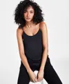Bar Iii Women's Scoop-neck Camisole, Created For Macy's In Black
