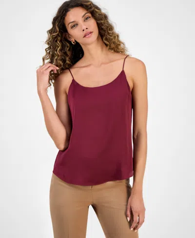 Bar Iii Women's Scoop-neck Camisole, Created For Macy's In Burgundy