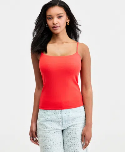 Bar Iii Women's Second Skin Camisole Tank, Macy's Exclusive In Red