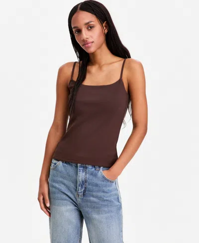 Bar Iii Women's Second Skin Camisole Tank, Macy's Exclusive In Brown