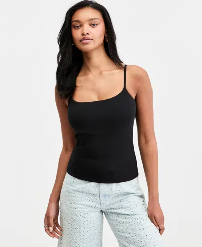 Bar Iii Women's Second Skin Camisole Tank, Macy's Exclusive In Black