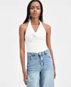 Bar Iii Women's Second Skin Halter Bodysuit, Macy's Exclusive In Brown