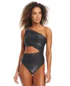 Bar Iii Women's Shimmer Core One-piece Swimsuit, Exclusively At Macy's In Black