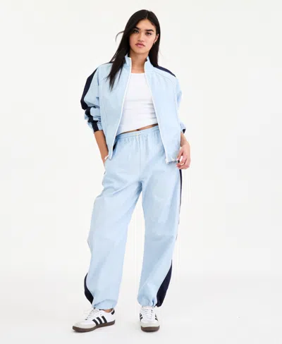 Bar Iii Women's Side-striped Track Pants, Macy's Exclusive In Blue