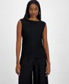 Bar Iii Women's Sleeveless Honeycomb Top, Exclusively At Macy's In Black
