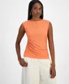 Bar Iii Women's Sleeveless Honeycomb Top, Exclusively At Macy's In Terra Clay