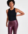 Bar Iii Women's Sleeveless Jersey Bodysuit, Created For Macy's In Deep Black