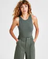 Bar Iii Women's Sleeveless Jersey Bodysuit, Created For Macy's In Palmetto