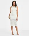 Bar Iii Women's Sleeveless Knit Midi Dress, Exclusively At Macy's In White