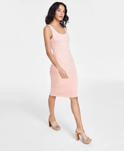 Bar Iii Women's Sleeveless Midi Bodycon Dress, Created For Macy's In Warm Coral