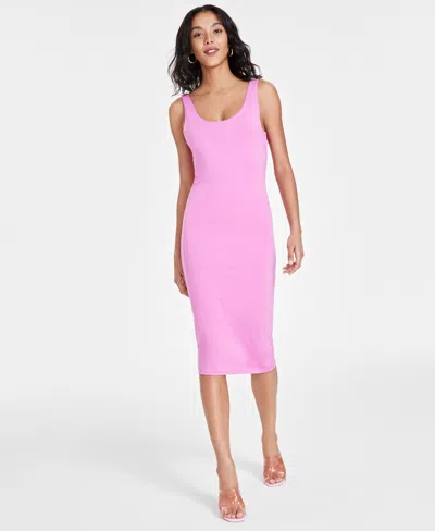 Bar Iii Women's Sleeveless Midi Bodycon Dress, Created For Macy's In Wild Pink