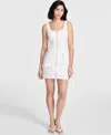 Bar Iii Women's Sleeveless Sweetheart Cargo Mini Dress, Exclusively At Macy's In Crema