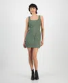 Bar Iii Women's Sleeveless Sweetheart Cargo Mini Dress, Exclusively At Macy's In Dusty Olive