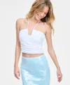 Bar Iii Women's Smocked Halter Top, Exclusively At Macy's