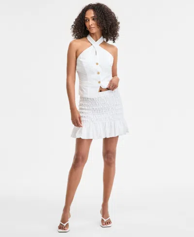Bar Iii Women's Smocked Ruffled Mini Skirt, Exclusively At Macy's