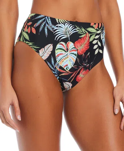 Bar Iii Women's Swept Away High-leg High-rise Bikini Bottoms, Exclusively At Macy's In Multi