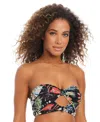 Bar Iii Women's Swept Away Knotted Bandeau Cropkini Top, Exclusively At Macy's In Multi