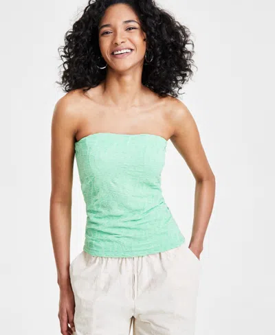 Bar Iii Women's Textured Tube Top, Created For Macy's In Soft Pistachio