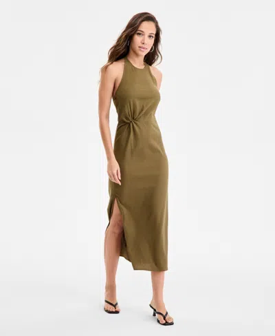 Bar Iii Women's Twist-front Midi Dress, Exclusively At Macy's