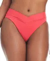 Bar Iii Women's V-waist High-leg Bikini Bottoms, Created For Macy's In Bright Rose