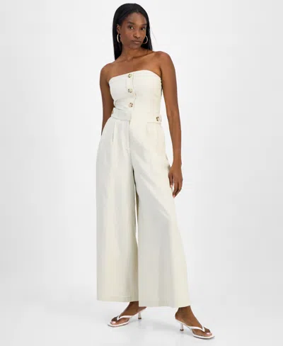 Bar Iii Women's Wide-leg High-rise Pants, Exclusively At Macy's In Beach Sand