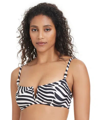 BAR III WOMEN'S WILD ONE V-WIRE BIKINI TOP, EXCLUSIVELY AT MACY'S