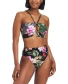 Bar Iii Womens Bandeau Halter Bikini Top Bottoms Created For Macys In Multi