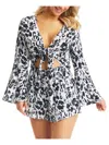Bar Iii Womens Beachwear Summer Cover-up In Black