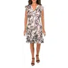 Bar Iii Womens Chiffon Zebra Print Mini Dress In Gray