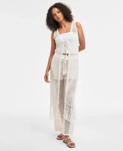 Bar Iii Womens Crochet Vest Tube Top Pants Exclusively At Macys