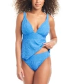 Bar Iii Womens Hanky Hem Tankini Top Shirred Side Hipster Bottoms Created For Macys In Cobalt